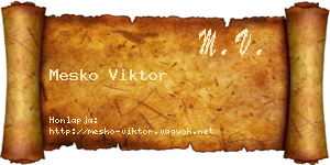 Mesko Viktor névjegykártya