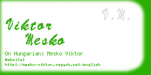 viktor mesko business card